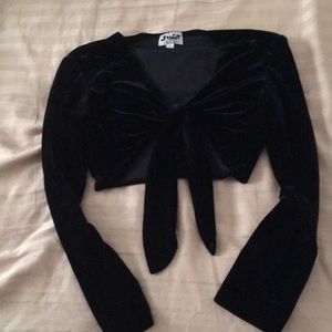 Velvet black top